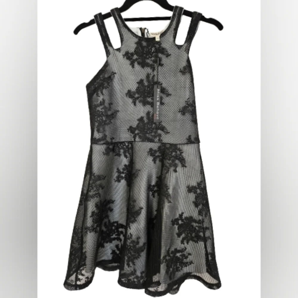 Miss Behave Girls' Adrianna Embroidered Mesh Dress NWT